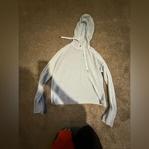 Sweaty Betty Women's Light Blue Mesh Sweatshirt Hoodie Top